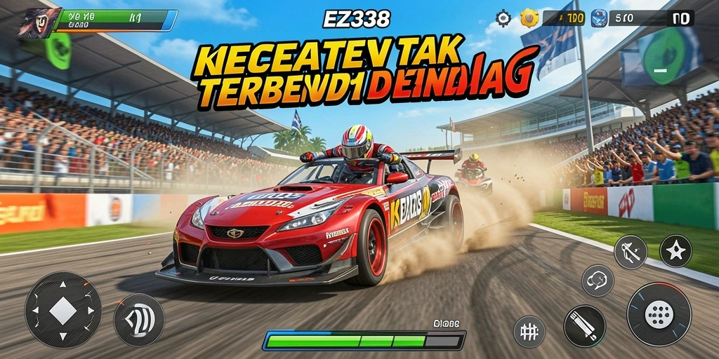 Tampilan gameplay <strong>EZ338</strong> yang mendebarkan dan penuh aksi balap.