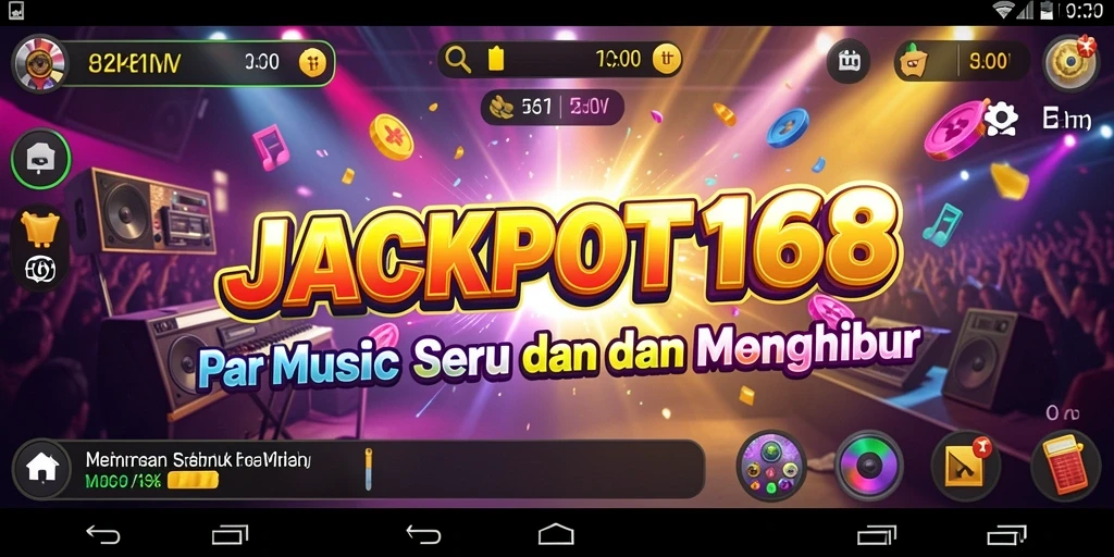 Screenshot gameplay JACKPOT168 yang menampilkan pemain menikmati musik.
