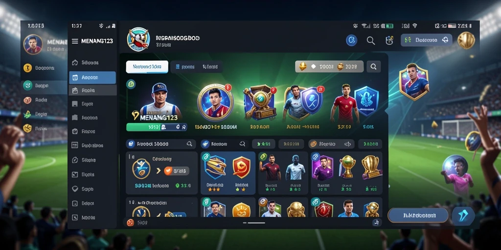 Tampilan gameplay menarik dari aplikasi MENANG123 untuk taruhan olahraga.