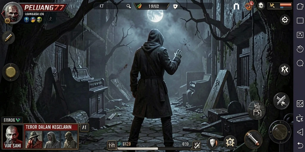 Tangkapan layar menampilkan gameplay horor yang mendebarkan.