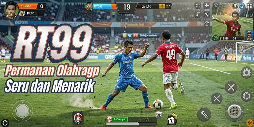 Tampilan gameplay RT99 menampilkan aksion seru dalam olahraga.